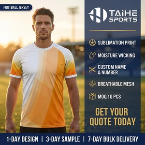 Maillot de football pour homme à séchage rapide, uniforme de football de haute qualité, nom et numéro personnalisés, logo, style rétro, maillot de football unisexe - Product Image 2
