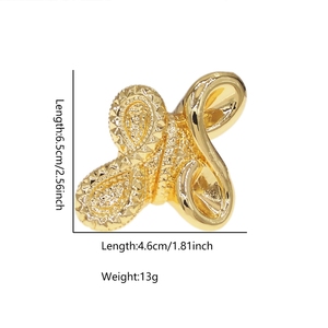 Anillo llamativo con cabeza de serpiente texturizada exagerada para mujer, chapado en oro vintage, banda ajustable abierta y retorcida, joyería de dedo estilo punk para fiesta - Product Image 4