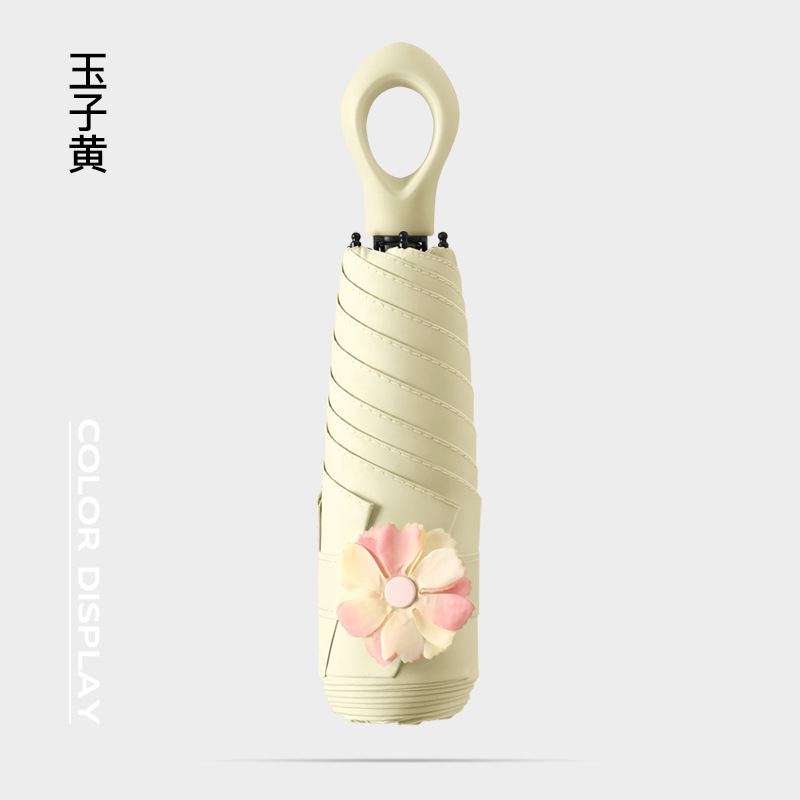 เข็มขัดร่มแหวนนิ้ว Yu zi huang ประดับดอกไม้