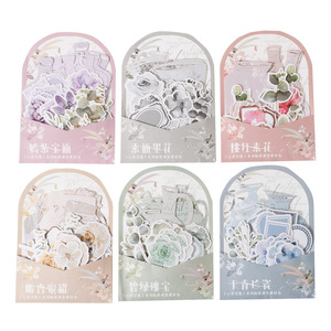 ชุดสติ๊กเกอร์แจกันรูปหัวใจ, 40ชิ้น/แพ็คแพ็คเกจวัสดุสมุดคู่มือแบบวินเทจ - Product Image 5