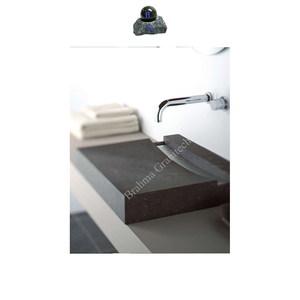 ชุดอ่างล้างหน้าหินอ่อนธรรมชาติคุณภาพแท้ แบรนด์ Brahma Granitech แบบติดผนัง สำหรับโครงการห้องน้ำ - Product Image 1