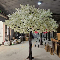Décoration d'arbre de cerisier en plastique rose en cascade, écologique et durable, pour centre de table de salle à manger, mariage, Noël et Nouvel An