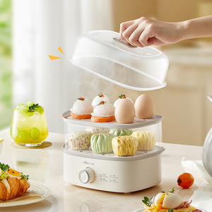 Vaporera eléctrica Little Bear ZDQ-K12H1, cocedor de huevos multifuncional para el hogar con temporizador y función de reserva - Product Image 1