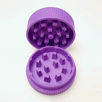 Nouveau moulin à herbes Kinglo portable à 2 couches en plastique biodégradable pour tabac et épices, 55 mm, écologique