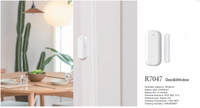 Sensor Inalámbrico WIFI-2.4GHz Tuya para Puerta/Ventana, Mini Detector Magnético de Contacto, con Batería, Barra de Seguridad para el Hogar, Hoteles y Garajes