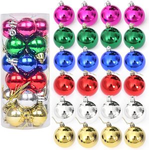 2025 Christmas Santa Ball Set Home Party Colorful 4cm 6cm 8cm <b>Tree</b> Hanging Bauble Decorative Beaded Flocking UV Printing - Product Image 1