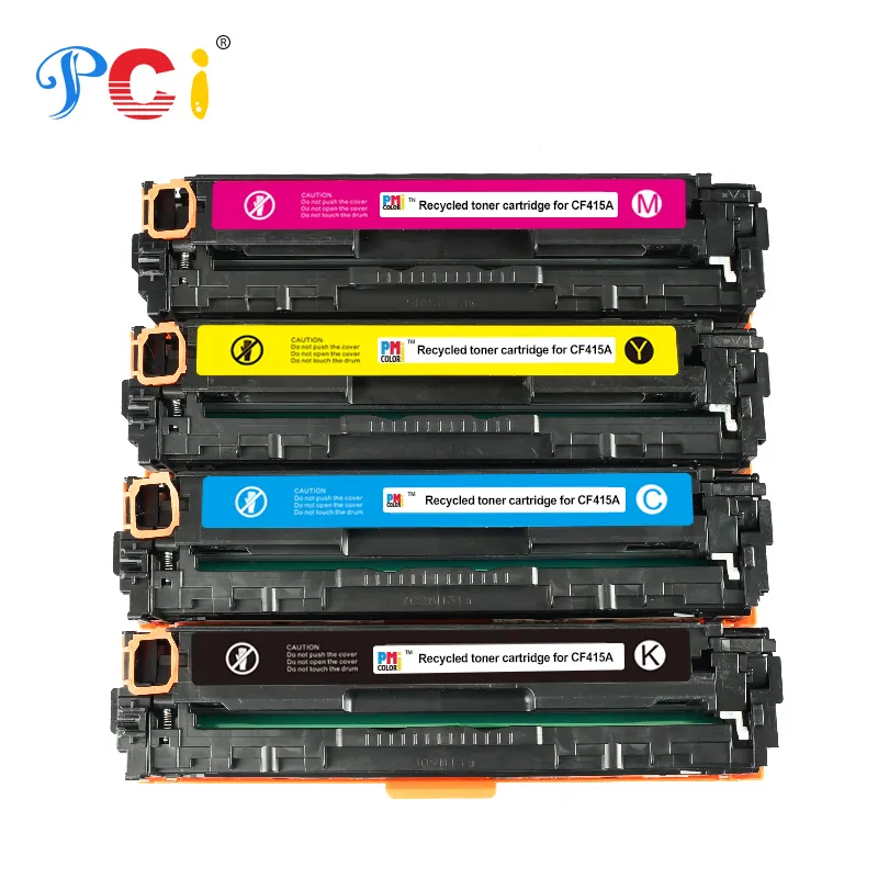 PCI Premium Chip Color OEM Recycled Color toner Laser Cartridge Compatible for HP 415A W2030 W2030A for M454dn Color Printers