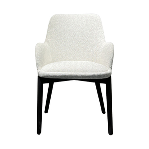 Base en bois coton et lin tissu salle à manger Charis moderne pour manger - Product Image 3