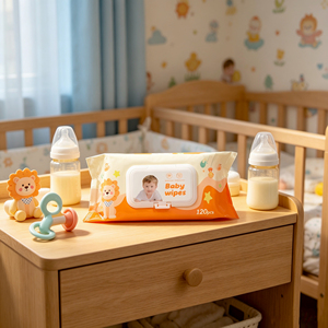 Toallitas Húmedas Personalizadas de Fábrica, 120 Unidades, Toallitas Hmedas De Beb, Spunlace, No Tejidas, 99.9% Agua Pura, Toallitas para Bebé - Product Image 1