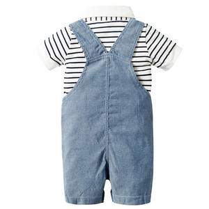 Summer Wholesale Children Kids Clothes Short Sleeve Baby <b>T</b> <b>Shirt</b> Boys Formal Clothing Set Spring Baby Toddler Romper Custom Logo - Product Image 3