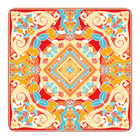 Tapis de table élégant de style chinois avec motif de pivoine dorée, nappe de luxe à motifs floraux peints à l'huile pour le jeu de mahjong américain