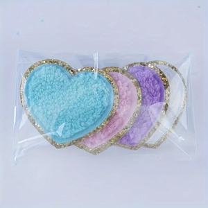 雪尼尔爱心图案贴片，带蕾丝装饰，用于服装包帽子配件 - Product Image 2