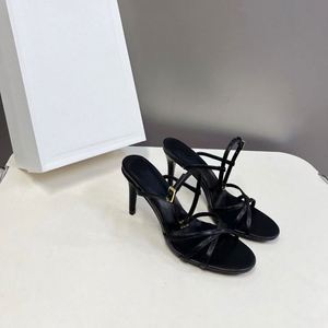 Sandales de marque en cuir véritable de qualité supérieure, nouveau style, pour femmes chinoises matures, talons hauts sexy, sandales 2024 pour femmes et dames - Product Image 4