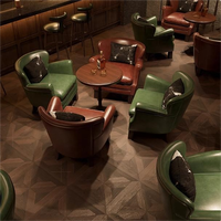 Canapé de bar et ensemble de salle à manger de style rétro américain, personnalisable en usine, avec chaises individuelles ou doubles Tiger pour restaurant occidental et salle de cigares