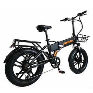 Vélo électrique pliable pas cher, mini, 20 pouces, pneus larges, cadre en alliage, suspension intégrale, freins à disque, 7 vitesses, pour adultes - Product Image 4