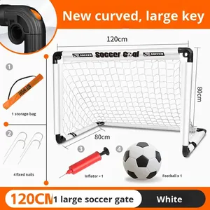 Foldable Soccer <b>Goal</b> Children's Soccer Toy Simple <b>Portable</b> Frame White/Orange Packaged Kindergarten Outdoor Sports Early - Product Image 4