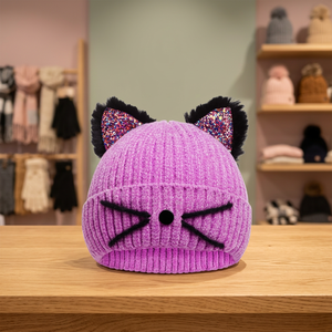 RTS Winter <b>Flat</b> Knitted Beanie <b>Hat</b> Real Fur Pom Pom Cute Style for Women 100% Polyester Beach Travel Common Factory Wholesale - Product Image 3