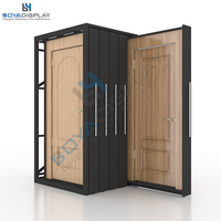 Présentoir d'échantillon de porte en bois pour magasin de porte en bois