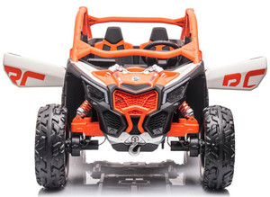 รถของเล่น Can-Am Giant UTV แบบขับเคลื่อนด้วยแบตเตอรี่ 24 โวลต์ 2 ก้อน พร้อมจอสัมผัส ล้อแบบยาง 4x4 เบาะหนัง รีโมทควบคุมสำหรับผู้ปกครอง รถ EVA ได้รับอนุญาตจาก Can-Am - Product Image 4