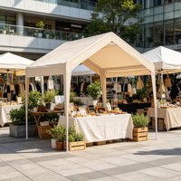 Tente Pop-Up Robuste 2x3m, Imperméable, Tissu Anti-UV, Structure en Acier, pour Camping, Fêtes, Marchés, Expositions Intérieures, Sports