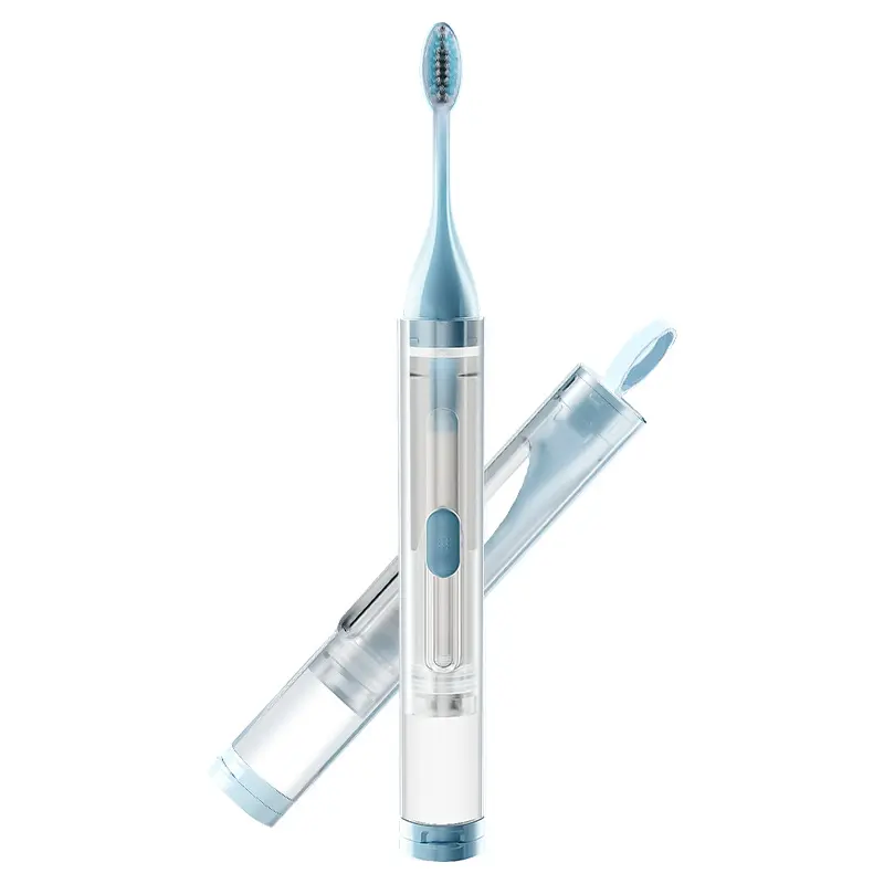 Spazzolino da denti 2 in 1 spazzolino da denti portatile da viaggio spazzolino da denti pieghevole riutilizzabile con testina sostitutiva