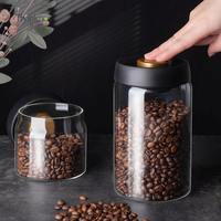 Thankhot – Pot en verre hermétique avec couvercle, idéal pour le café en grains, le thé en vrac, les bonbons, le sucre, les noix et les épices – Vente en gros