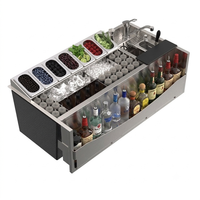 Stasiun Es Batu Stainless Steel 304 316 Custom Fit, Hiasan Tengah untuk Kedai Kopi, Dapur Luar Ruangan, Bar Koktail, Meja Bar