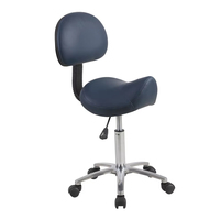 Vente en gros de tabouret orthopédique tabouret de selle ergonomique à coussin en cuir violet avec roue universelle