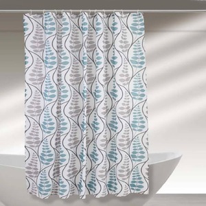 Rideau de douche PEVA 180x200 cm feuilles multicolores - Product Image 1