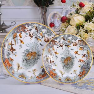 Home Decor Best Selling 4pcs Nordic Luxury Jungle Animals Dining Room Sets Porcelain Dinnerware Sets - Product Image 4
