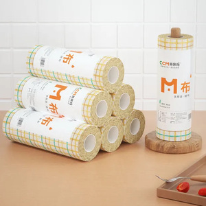Paño de Cocina No Tejido CCM M, 40 Hojas por Rollo, Toalla de Limpieza de Cocina Resistente al Aceite, Multiusos, Desechable, con Diseño a Cuadros - Product Image 1