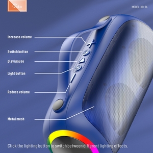 Joko 2024 Hot Bán Xách Tay Loa Không Dây Stereo Đầy Màu Sắc amblent Ánh Sáng Công Suất Cao Loa Cho Ngoài Trời Âm Nhạc Máy Nghe Nhạc - Product Image 4