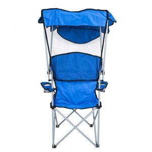 Foldable Lightweight Eco-Friendly Durable Outdoor <b>Beach</b> Camping <b>Chair</b> with Metal Frame and Sun Shade for Travel and Park Use - Product Image 5