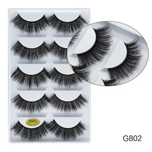 Kit de <span class=keywords><strong>cils</strong></span> artificiels 3D naturels épais G800, lot de 5 paires, prix de gros, personnalisable, pour revendeurs - Product Image 6
