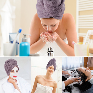 Serviette en microfibre pour cheveux, design léger pour un séchage rapide à domicile, sans frisottis, absorbante, <span class=keywords><strong>turban</strong></span> pour sécher les cheveux - Product Image 6