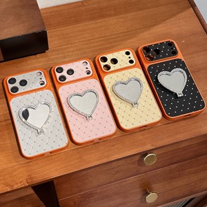 Premium Luxury Herringbone Pattern Heart-shaped Support Suitable for iPhone 17 Promax Fashionable Phone case <strong>Apple</strong> 16 Pro/15/14 - Product Image 2