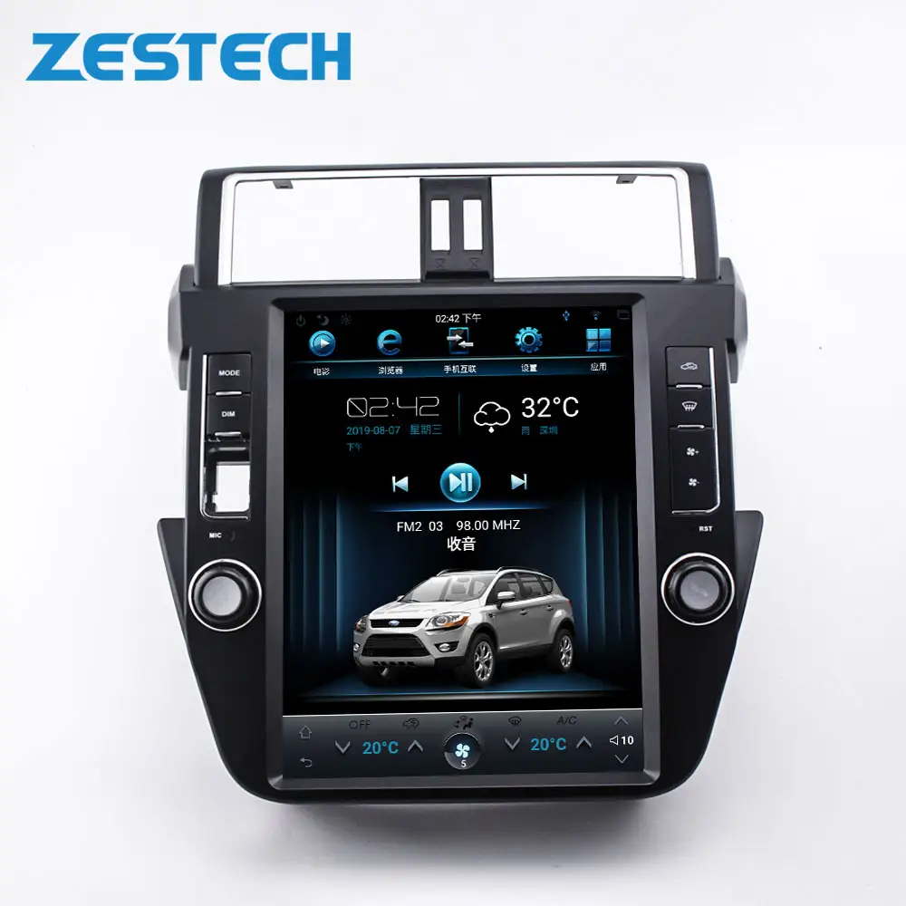 ZESTECH-sistema multimedia para coche toyota prado 10,0, Android 12,1, 2015 ", táctil, audio automático