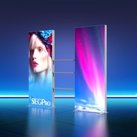 Cadre d'affichage Lintel Seg Light Box en tissu avec éclairage LED pour la publicité, idéal pour les salons professionnels et les décors d'exposition