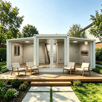 Casa Contenedor Prefabricada Expandible y Portátil, Diseño Moderno, Villa Modular Móvil Resistente al Fuego con Tamaño y Color Personalizables