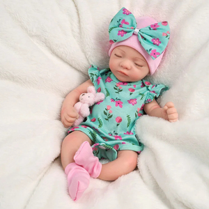 Poupée Reborn Bébé Fille Adorable Aurora 12 pouces Babeside, Modèle en Silicone Platine de Haute Qualité, Poupée Souple en Silicone Intégral, Mini Jouet, Poupée de Mode - Product Image 2