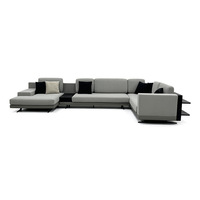 Ensemble de canapés modulaires d'angle en tissu en forme de U Timberight sur mesure pour salon, mobilier d'intérieur, ensemble de meubles pour la maison