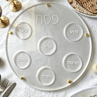 Judaica Wasch becher mit goldenen Griffen-Transparenter Lucite Kiddush Cup für jüdischen Schabbat, Pessach & Holiday Jewish