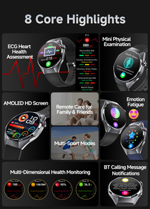 Reloj Inteligente ET462 con Pantalla Táctil AMOLED de 1.43 Pulgadas y Resolución 466*466, Multifuncional con IA <span class=keywords><strong>para</strong></span> Análisis de Datos de Salud - Product Image 3