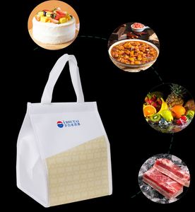 Insulated Eco-Friendly <b>Cooler</b> Bag Non Woven PP <b>Material</b> Coffee Pizza Takeaway Tote Handle Thermal Waterproof Reusable Large - Product Image 4