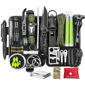 Camping Accessoires Multifunctionele Wild Overleven Gear Kit Sos Outdoor Gereedschappen Survival Set Emergency Survival Kit