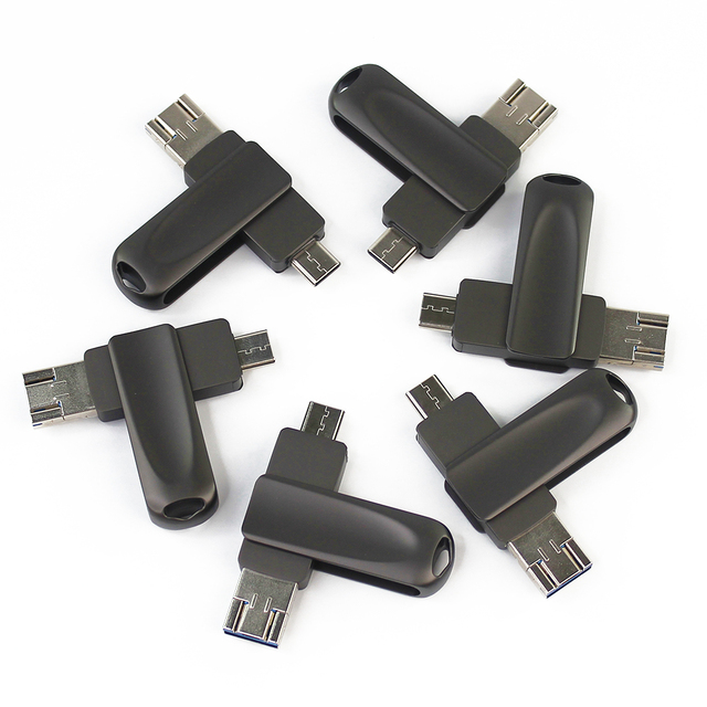 3 in 1 OTG USB Flash Drive 128GB 256GB 8GB 16GB 32GB 64GB Storage Stick Usb Flash Drives Type  USB Key Pendrive for Smart Phone