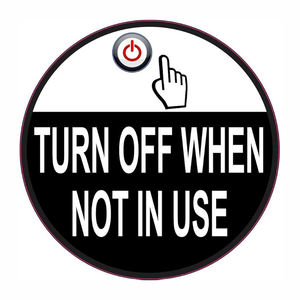 Aide à la conservation de l'énergie, éteignez les lumières lors de votre départ, panneau de signalisation 10x7 pouces, 55 mils d'épaisseur, HDPS - Product Image 6