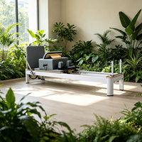 Reformer de Pilates Blanco para Centro de Rehabilitación con Tensión de Resorte Ajustable