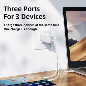 Cargador de Pared Remax de 65 W, Cargador Rápido Multi-Compatibilidad, Enchufe Europeo/Británico, PD QC, Portátil, Rp-U55 2022, Los Más Vendidos de <span class=keywords><strong>Amazon</strong></span>, Cargadores de Teléfono - Product Image 3