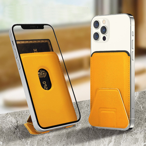Porte-monnaie magnétique 2 en 1 en cuir PU avec angles de vision réglables, porte-cartes pliable et utilisation de cartes de crédit - Product Image 3